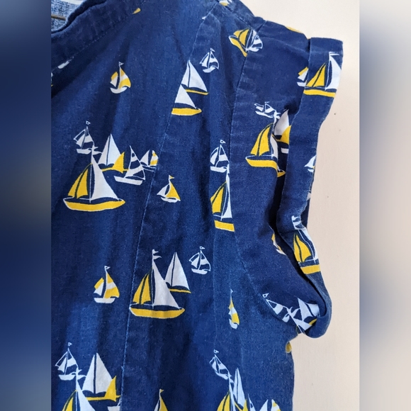 Short Sleeve Modcloth Yacht Button Up Shirt - Picture 4 of 5